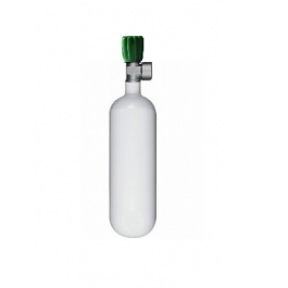 Bouteille Bloc acier 1 Litre 200 Bar OMS avec robinet volant vert