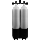 Bi-Bouteilles Blocs 10 Litres acier 230 Bar, Barre simple et Culot OMS