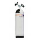 Bouteille Bloc Carbone 12 Litres 300 bar CARBONEDIVE 2 sorties