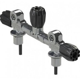 Manifold Robinet Bi 144mm 232 bar DIN avec robinet d'isolation APEKS