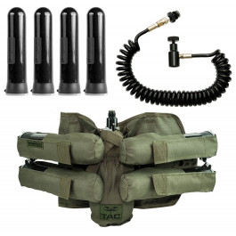 Pack Harnais 4+1 Valken Olive + Pots + Mamba