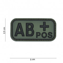 Patch Velcro PVC AB+ Pos Olive 