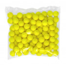 Sachet de 100 billes Caoutchouc Rubber Ball Cal .50 Jaune