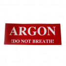 Étiquette ARGON « ne respirez pas! »