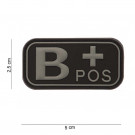 Patch Velcro PVC B+ Pos Noir