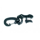 Flexible grip with carabiner stainless steel / plastic